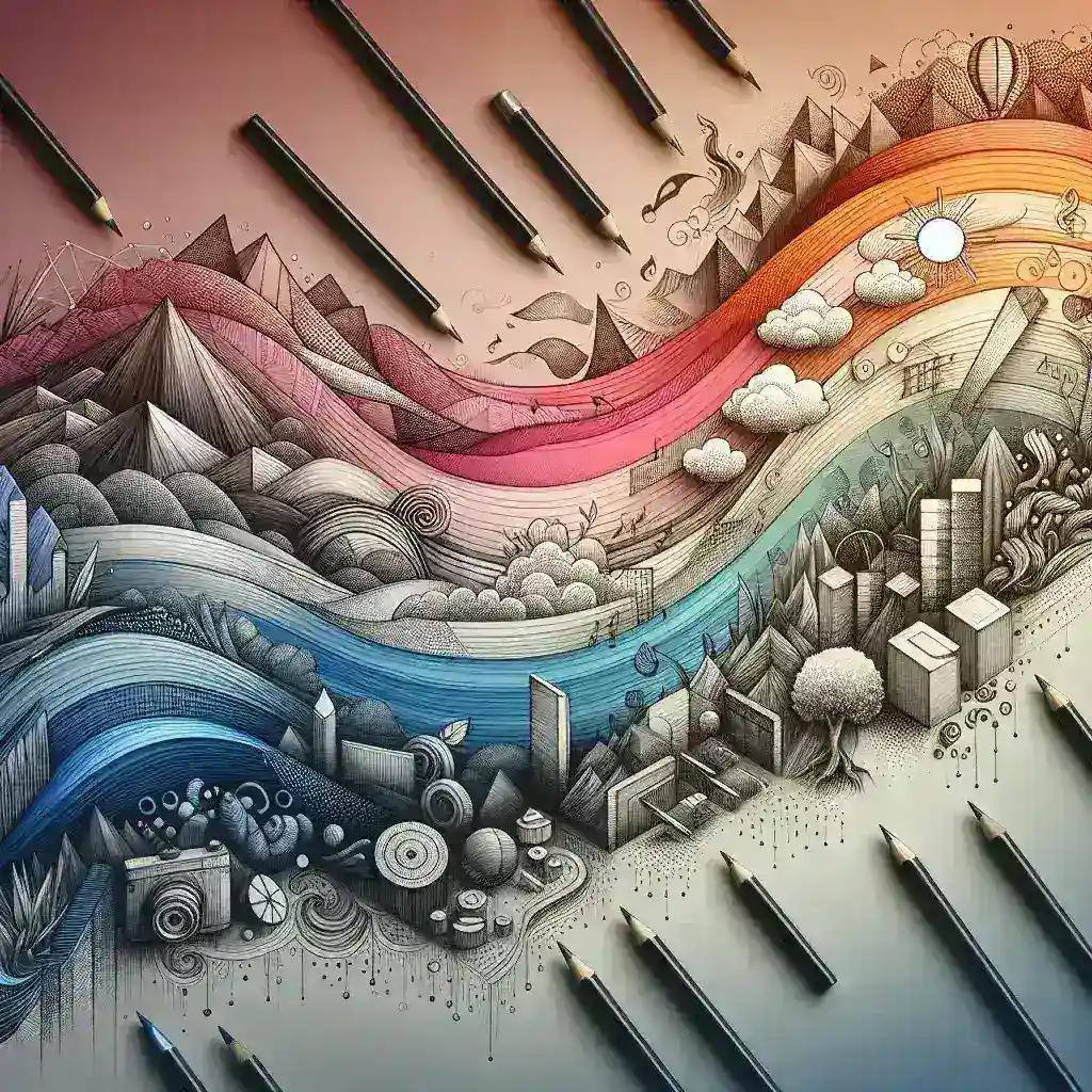 Bagaimana cara menggabungkan berbagai teknik menggambar dalam satu proyek?