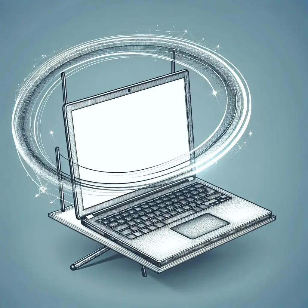 Bagaimana dudukan laptop dengan alas yang berputar meningkatkan fleksibilitas?